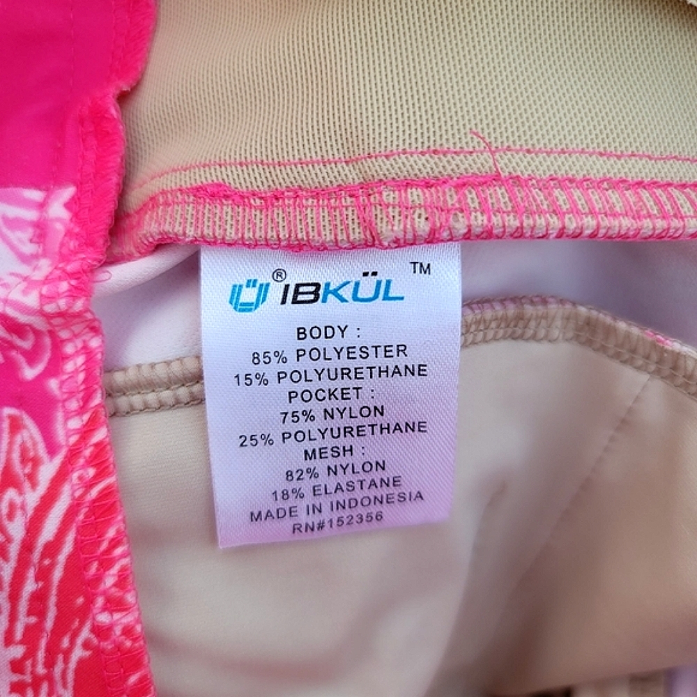 IBKUL Pink Paisley Ankle Pants Great pair of golf pants size 4 - Picture 9 of 16